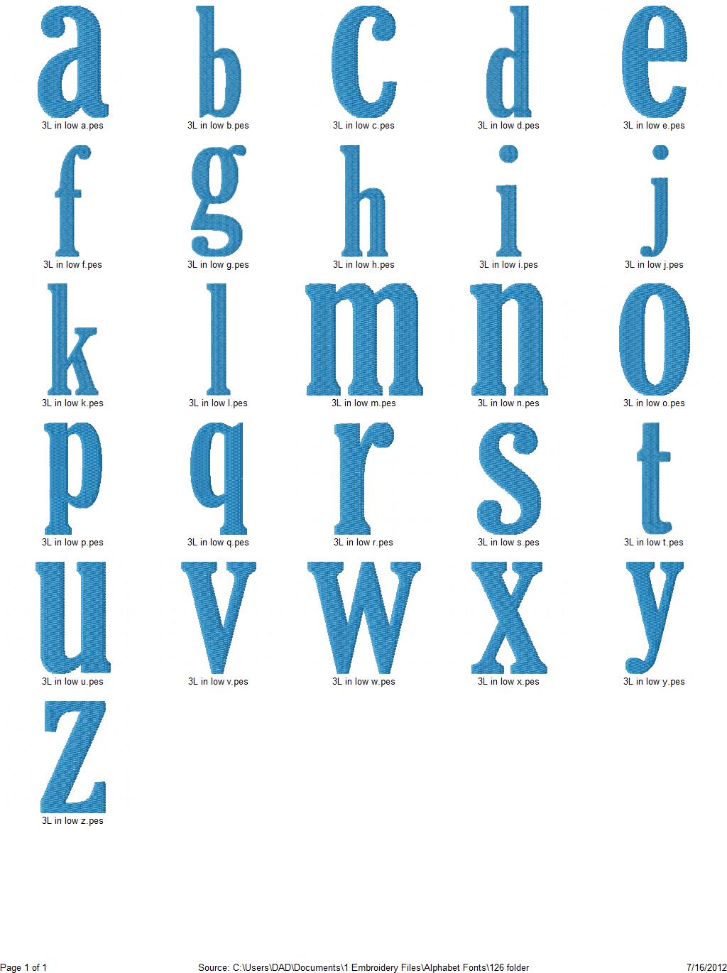 126 lowercase