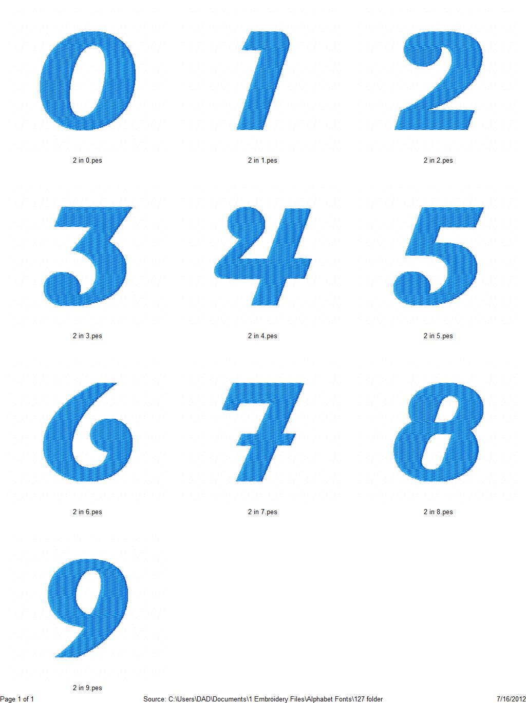 127 numbers
