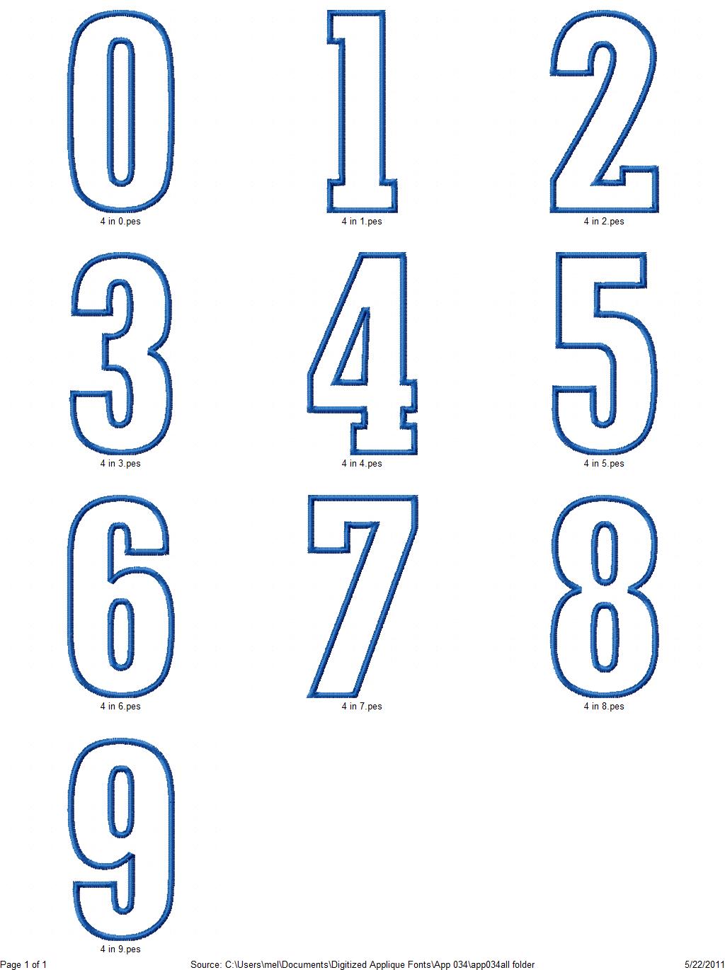 app 034 numbers