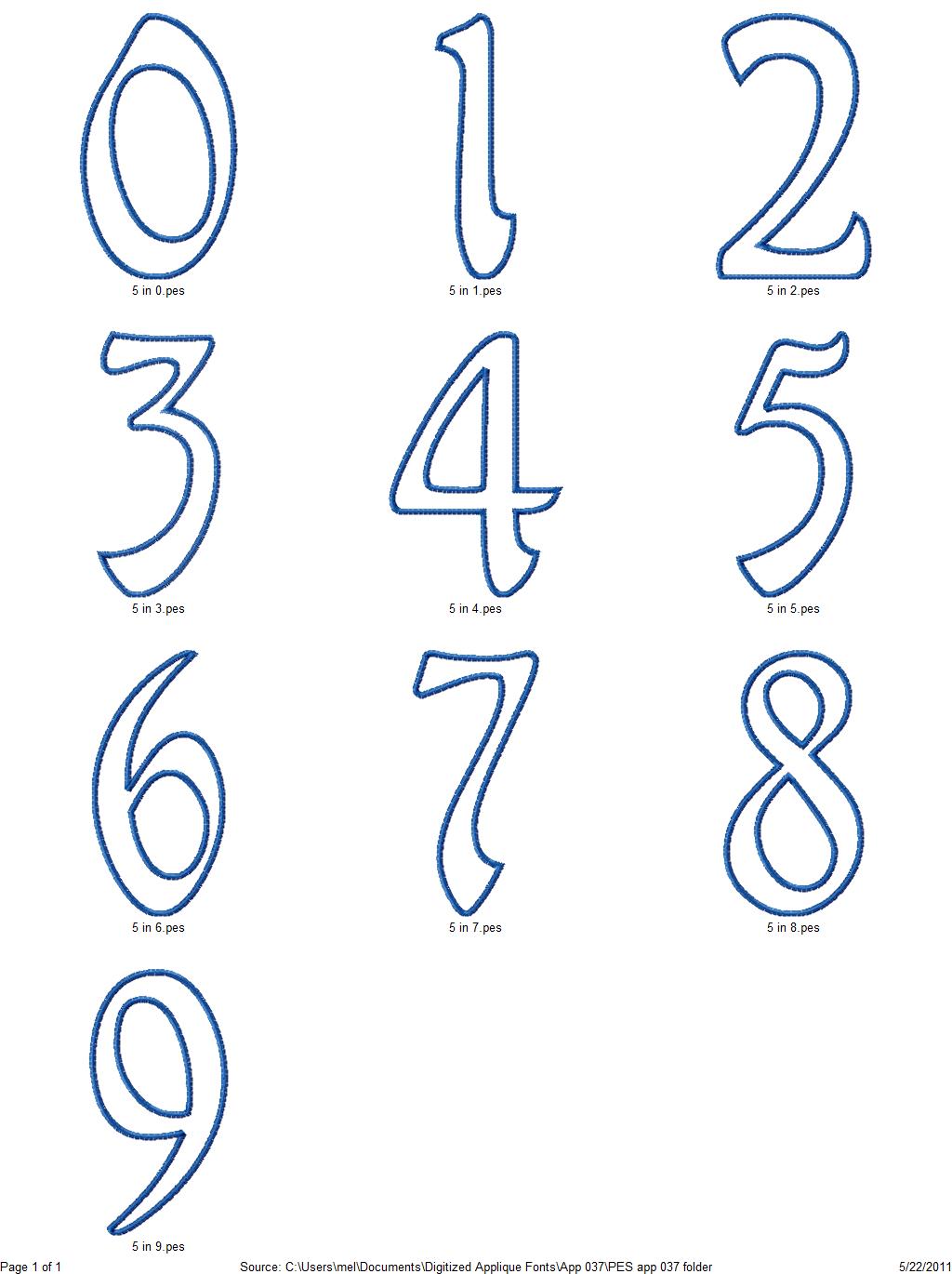 app 037 numbers
