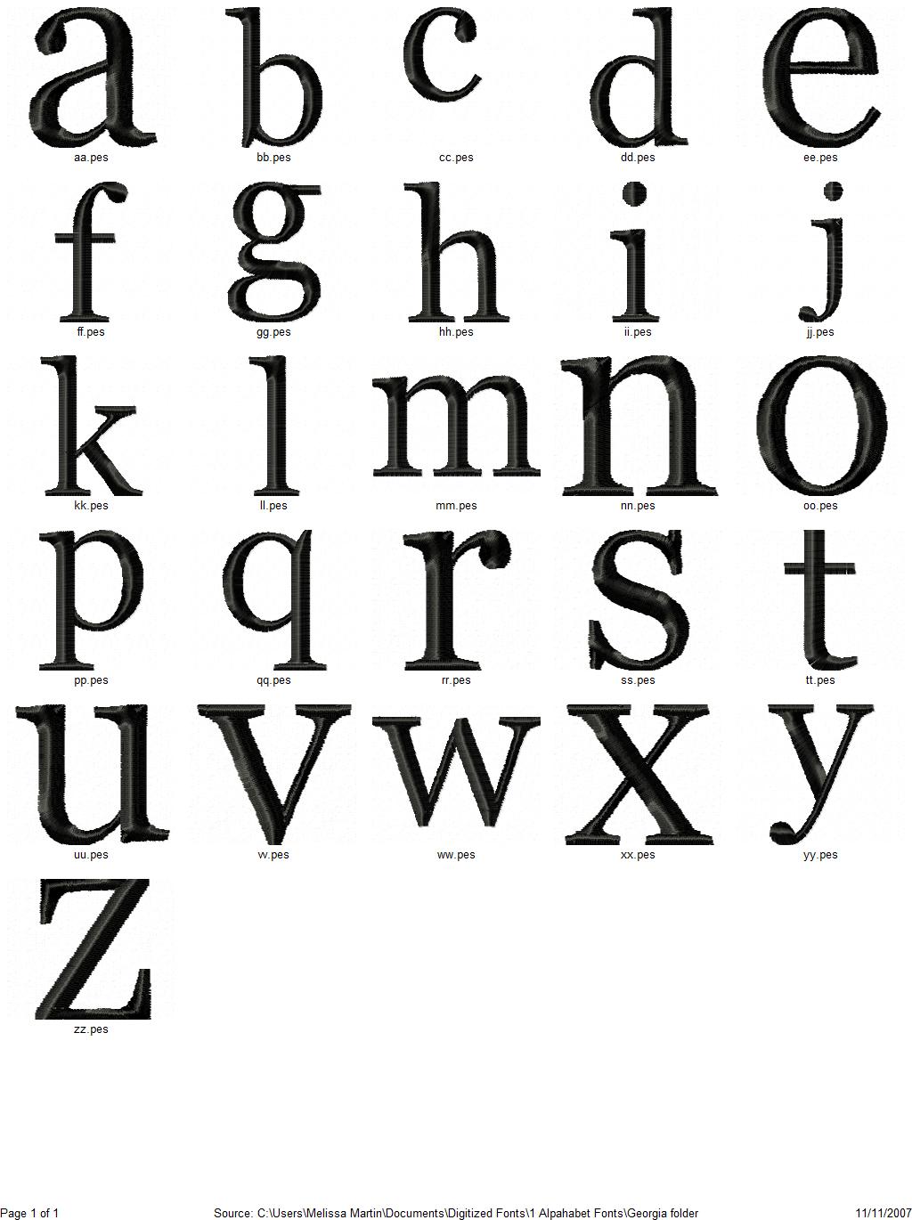 lowercase georgia