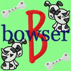Puppy Dog Monogram Font Design