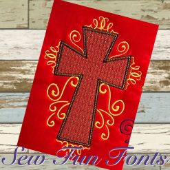 Motif Cross Embroidery Design