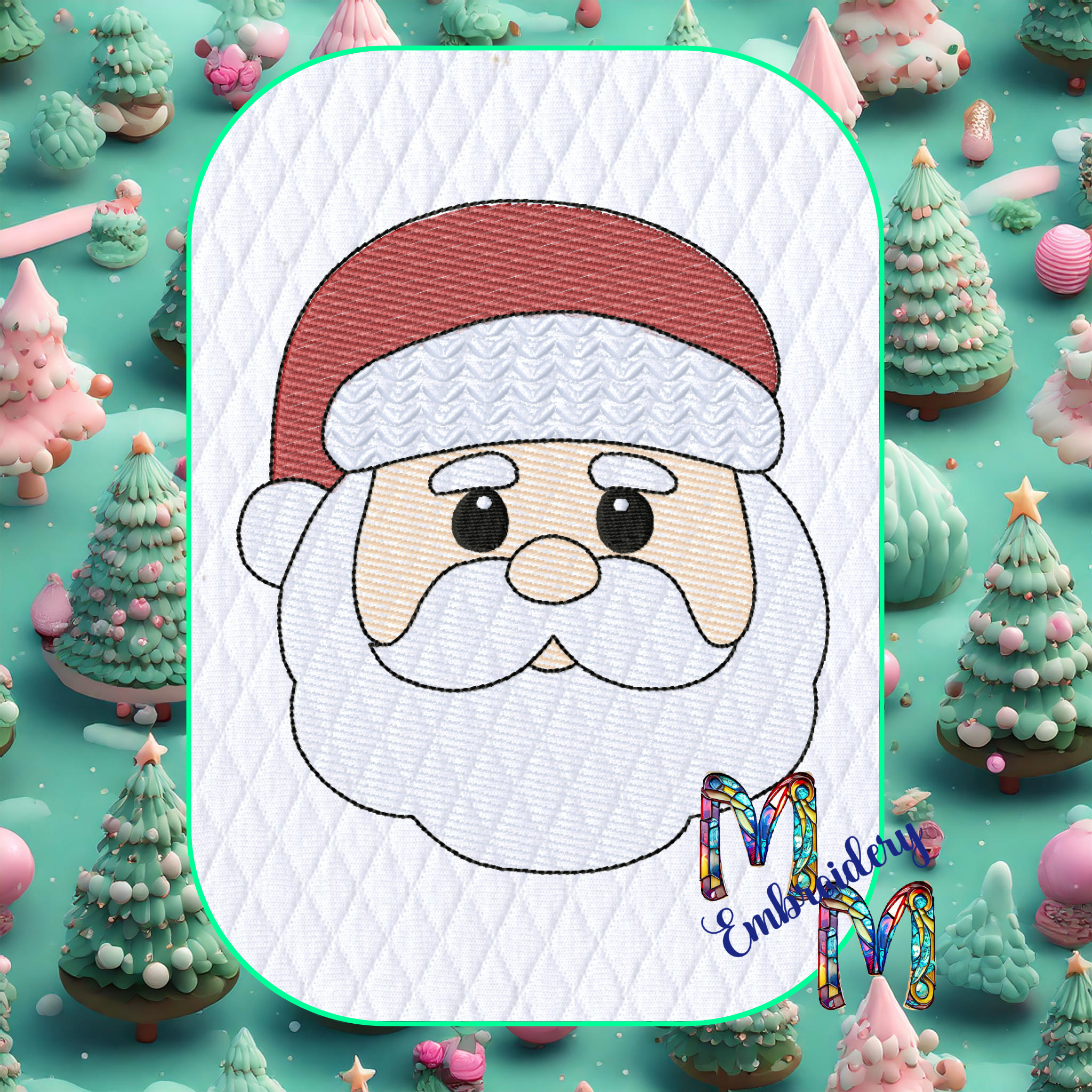 santa face sketch